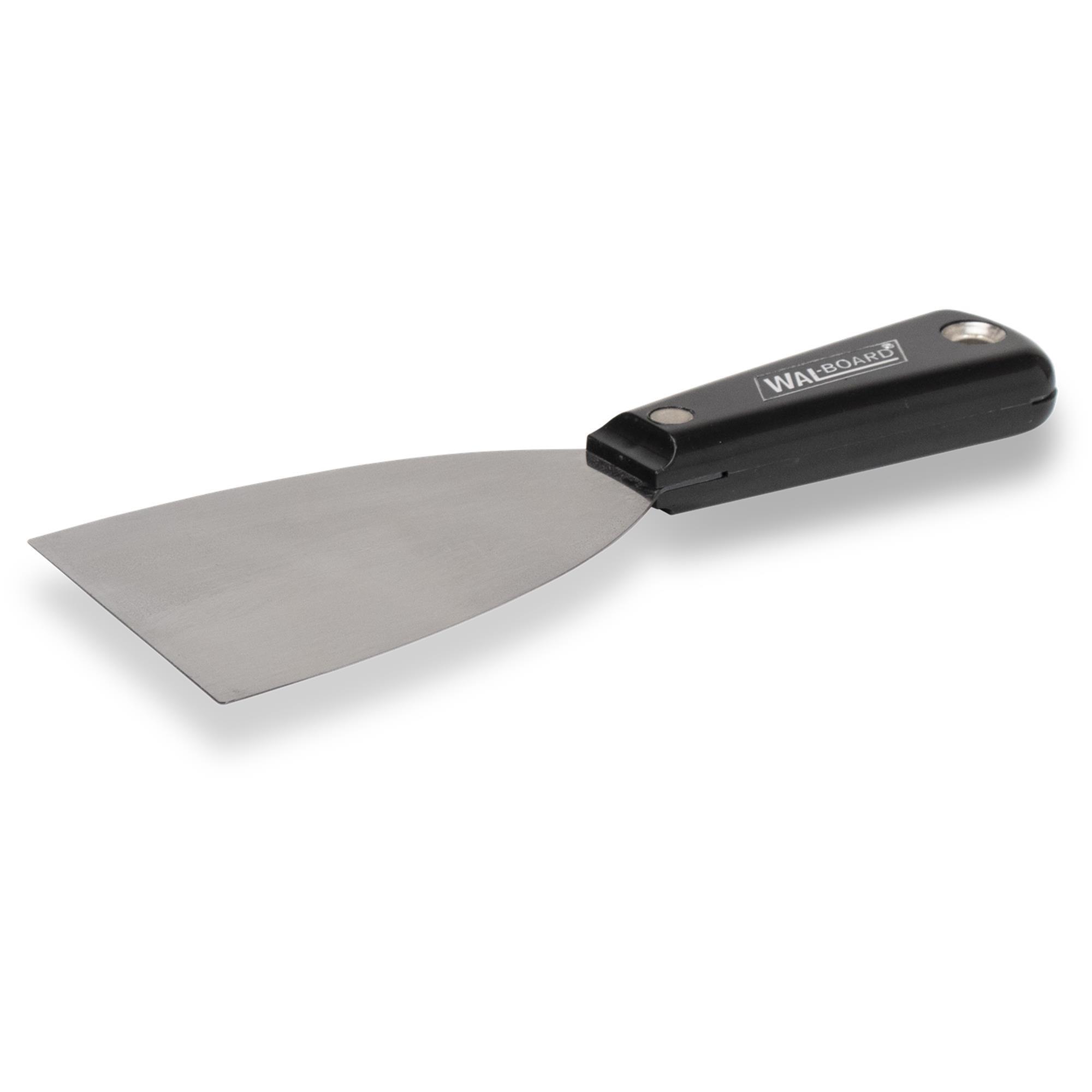 Wal-Board Putty Knife — 3in., Carbon Steel, Black Plastic Handle, Model# 022-003